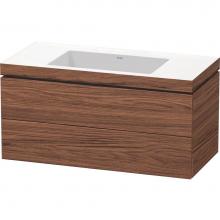 Duravit LC6928N2121 - Duravit L-Cube 39 3/8'' Wall Mount Two Drawer c-bonded Single Vanity in Dark Walnut, Inc