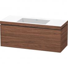 Duravit LC6929N2121 - Duravit L-Cube 47 1/4'' Wall Mount Two Drawer c-bonded Single Vanity in Dark Walnut, Inc