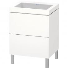 Duravit LC6936N1818 - L-Cube Two Drawer C-Bonded Floorstanding Vanity Kit White