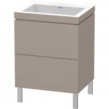 Duravit LC6936N4343 - L-Cube Two Drawer C-Bonded Floorstanding Vanity Kit Basalt