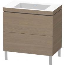 Duravit LC6937N3535 - L-Cube Two Drawer C-Bonded Floorstanding Vanity Kit Oak Terra