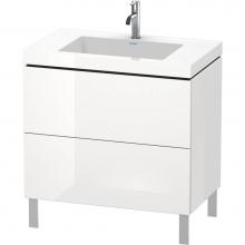 Duravit LC6937N5353 - Duravit L-Cube Two Drawer C-Bonded Floorstanding Vanity Kit Chestnut Dark