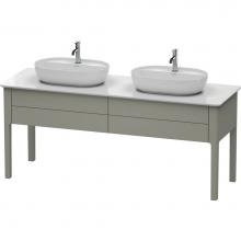 Duravit LU9562B9292 - Luv Two Drawer Floorstanding Vanity Unit Stone Gray