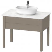 Duravit LU956409292 - Luv One Drawer Floorstanding Vanity Unit Stone Gray