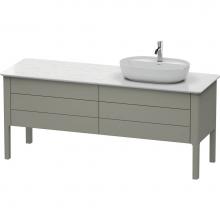 Duravit LU9568R9292 - Duravit Luv 68 1/4'' Wall Mount Single Vanity Cabinet in Satin Matte Stone Gray, Sink So