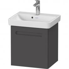 Duravit N14267R49490000 - Duravit No.1 17 3/8'' Wall Mount One Door Single Vanity Cabinet in Matte Graphite, Sink