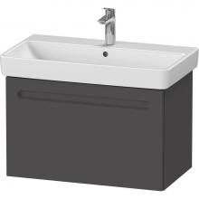 Duravit N14383049490000 - Duravit No.1 29 1/8'' Wall Mount One Drawer Single Vanity Cabinet in Matte Graphite, Sin