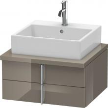 Duravit VE561508989 - Duravit Vero Two Drawer Vanity Unit For Console Flannel Gray
