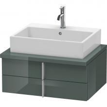 Duravit VE561603838 - Duravit Vero Two Drawer Vanity Unit For Console Dolomite Gray