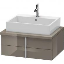 Duravit VE561608989 - Duravit Vero Two Drawer Vanity Unit For Console Flannel Gray