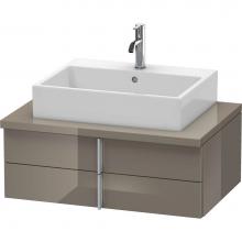 Duravit VE561708989 - Duravit Vero Two Drawer Vanity Unit For Console Flannel Gray