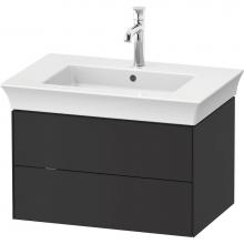 Duravit WT434105858 - Duravit White Tulip 26 7/8'' Wall Mount Two Drawer Single Vanity Cabinet in Satin Matte