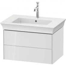 Duravit WT434108585 - Duravit White Tulip 26 7/8'' Wall Mount Two Drawer Single Vanity Cabinet in High Gloss W