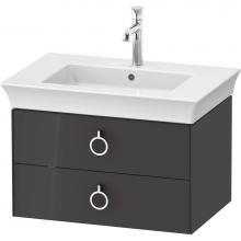 Duravit WT43510H1H1 - Duravit White Tulip 28 7/8'' Wall Mount Two Drawer Single Vanity Cabinet in High Gloss G