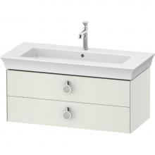 Duravit WT435203636 - Duravit White Tulip 38 3/4'' Wall Mount Two Drawer Single Vanity Cabinet in Satin Matte