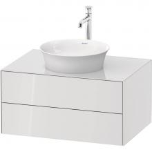 Duravit WT498508585 - Duravit White Tulip 31 1/2'' Wall Mount Two Drawer Single Vanity Cabinet in High Gloss W
