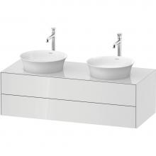 Duravit WT4988B8585 - Duravit White Tulip 51 1/8'' Wall Mount Two Drawer Double Vanity Cabinet in High Gloss W