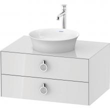 Duravit WT499008585 - Duravit White Tulip 31 1/2'' Wall Mount Two Drawer Single Vanity Cabinet in High Gloss W