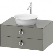 Duravit WT499009292 - Duravit White Tulip 31 1/2'' Wall Mount Two Drawer Single Vanity Cabinet in Satin Matte