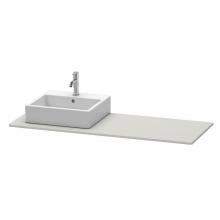 Duravit XS060GL0707 - Duravit XSquare Console with One Sink Cut-Out Concrete Gray