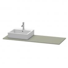 Duravit XS060GL9292 - Duravit XSquare Console with One Sink Cut-Out Stone Gray