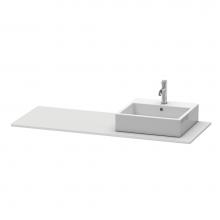 Duravit XS060GR3636 - Duravit XSquare Console with One Sink Cut-Out White