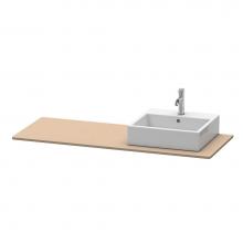 Duravit XS060GR7575 - Duravit XSquare Console with One Sink Cut-Out Linen