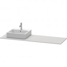 Duravit XS060HL3939 - Duravit XSquare Console with One Sink Cut-Out Nordic White