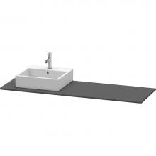 Duravit XS060HL4949 - Duravit XSquare Console with One Sink Cut-Out Graphite