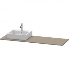 Duravit XS060HL9090 - Duravit XSquare Console with One Sink Cut-Out Flannel Gray