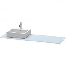 Duravit XS060HL9797 - Duravit XSquare Console with One Sink Cut-Out Light Blue