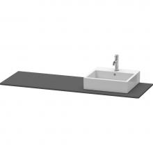 Duravit XS060HR4949 - Duravit XSquare Console with One Sink Cut-Out Graphite