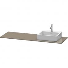 Duravit XS060HR8989 - Duravit XSquare Console with One Sink Cut-Out Flannel Gray