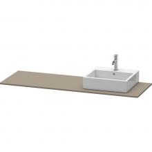 Duravit XS060HR9090 - Duravit XSquare Console with One Sink Cut-Out Flannel Gray