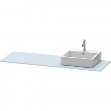 Duravit XS060HR9797 - Duravit XSquare Console with One Sink Cut-Out Light Blue