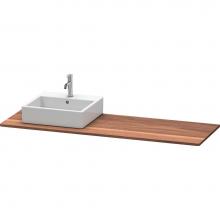 Duravit XS061HL7777 - Duravit XSquare Console with One Sink Cut-Out American Walnut