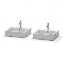 Duravit XS063GB1818 - Duravit XSquare Console with Two Sink Cut-Outs White