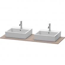 Duravit XS063GB4343 - Duravit XSquare Console with Two Sink Cut-Outs Basalt