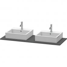 Duravit XS063GB4949 - Duravit XSquare Console with Two Sink Cut-Outs Graphite