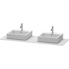 Duravit XS063HB3636 - Duravit XSquare Console with Two Sink Cut-Outs White