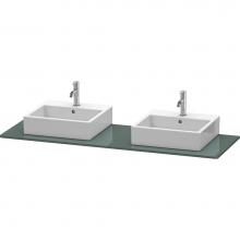 Duravit XS063HB3838 - Duravit XSquare Console with Two Sink Cut-Outs Dolomite Gray