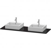 Duravit XS063HB4040 - Duravit XSquare Console with Two Sink Cut-Outs Black