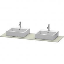 Duravit XS063HB6060 - Duravit XSquare Console with Two Sink Cut-Outs Taupe