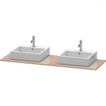 Duravit XS063HB8686 - Duravit XSquare Console with Two Sink Cut-Outs Cappuccino