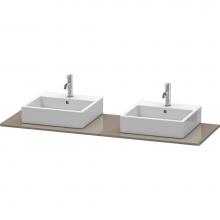 Duravit XS063HB8989 - Duravit XSquare Console with Two Sink Cut-Outs Flannel Gray