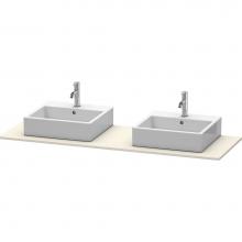 Duravit XS063HB9191 - Duravit XSquare Console with Two Sink Cut-Outs Taupe