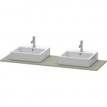 Duravit XS063HB9292 - Duravit XSquare Console with Two Sink Cut-Outs Stone Gray