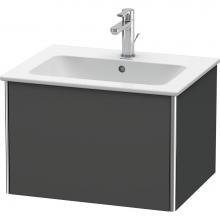 Duravit XS407104949 - Duravit XSquare One Drawer Wall-Mount Vanity Unit Graphite