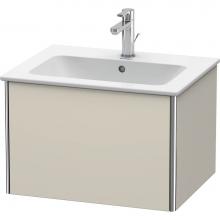 Duravit XS407109191 - Duravit XSquare One Drawer Wall-Mount Vanity Unit Taupe