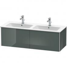 Duravit XS407503838 - Duravit XSquare Two Drawer Wall-Mount Vanity Unit Dolomite Gray